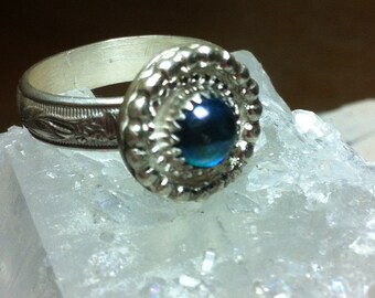 Blue Topaz ring, Handmade