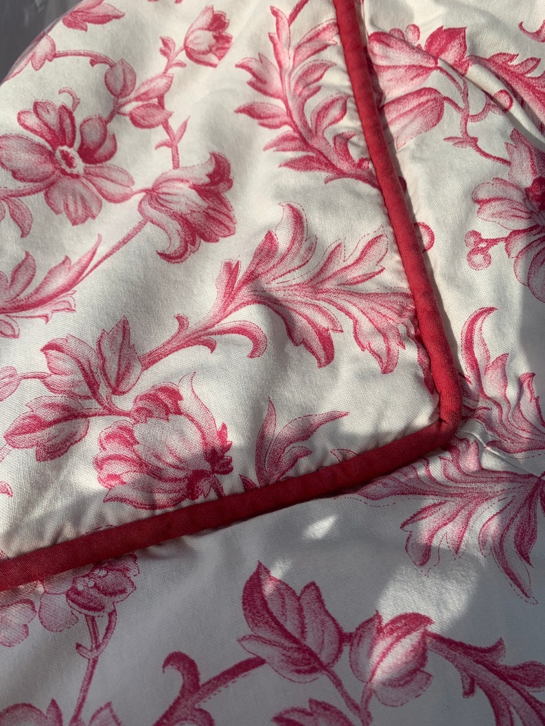 Vintage 1980s Laura Ashley Ironworks Scroll Cranberry Twin Etsy UK