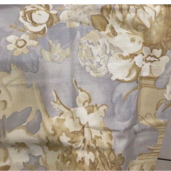 Ralph Lauren heathersage floral king pillowsham pair ,  20” x 36” /2” flange , neutral muted palette, gray blue gold tan and ivory