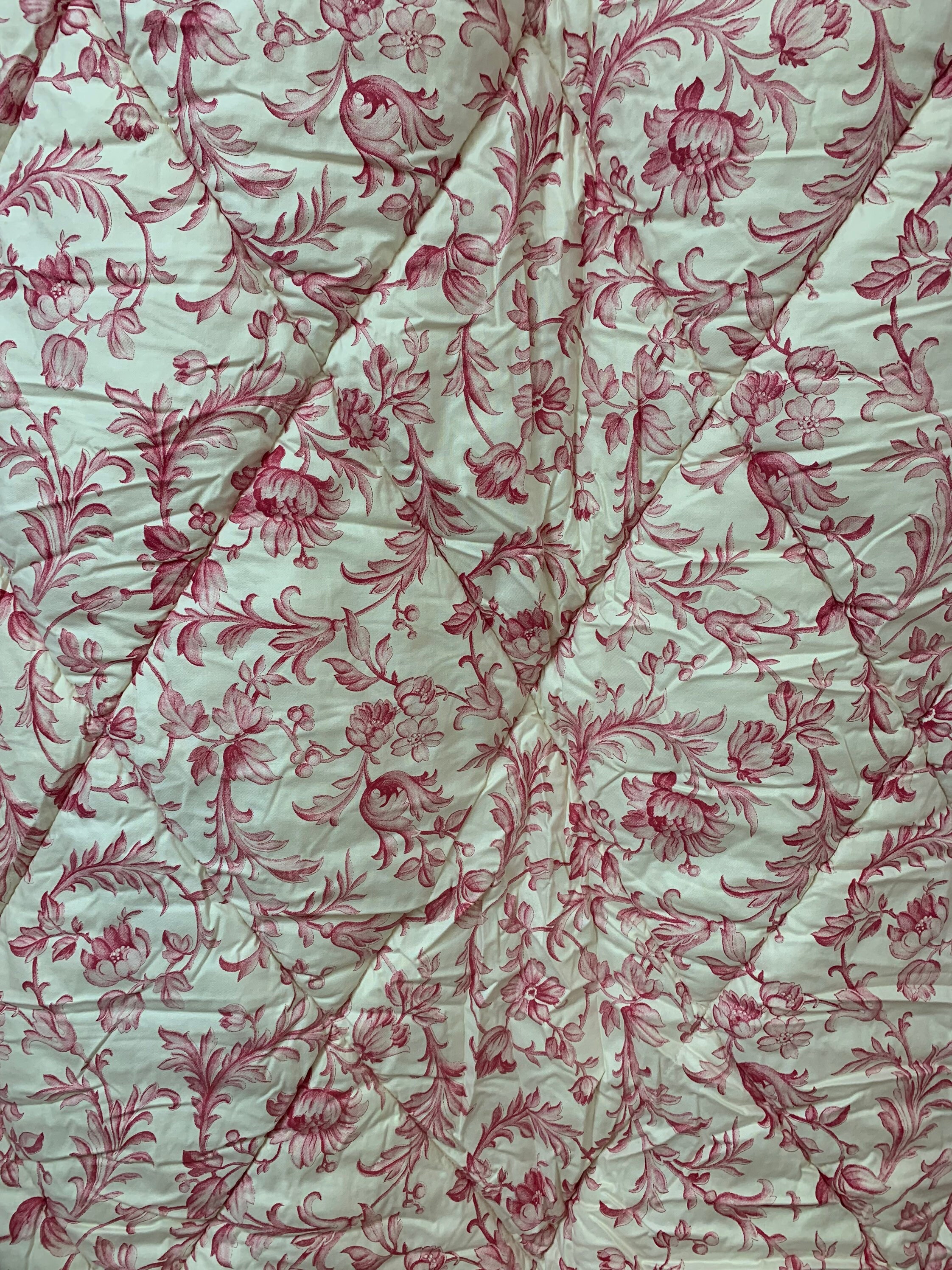 Vintage 1980s Laura Ashley Ironwork Scroll Cranberry Twin Etsy