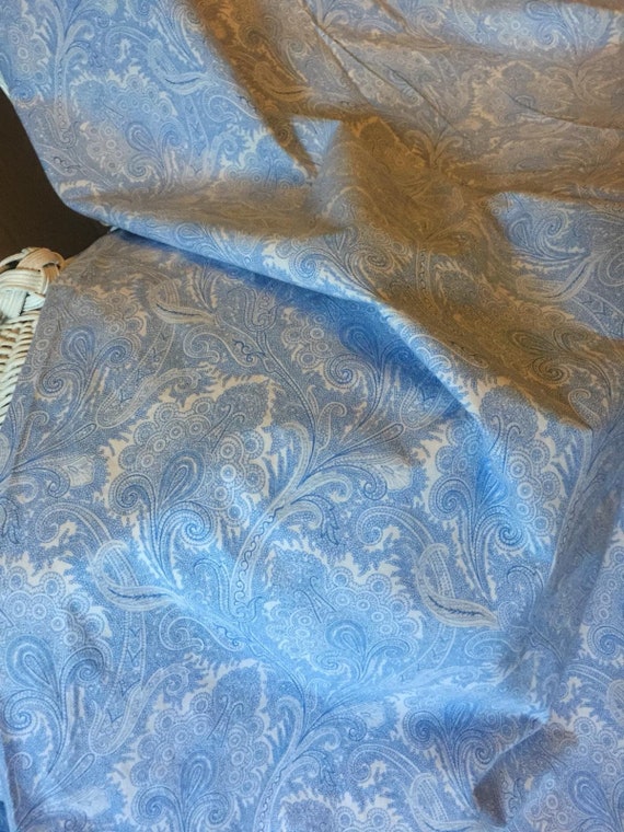 Discontinued Vintage Ralph Lauren Blue White Paisley Full Etsy