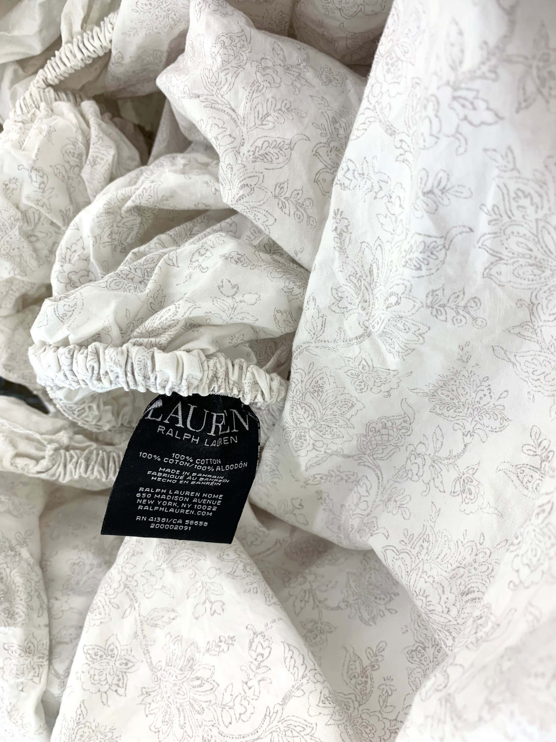 Vintage Ralph Lauren Black Label Queen Fitted Sheet Floral - Etsy