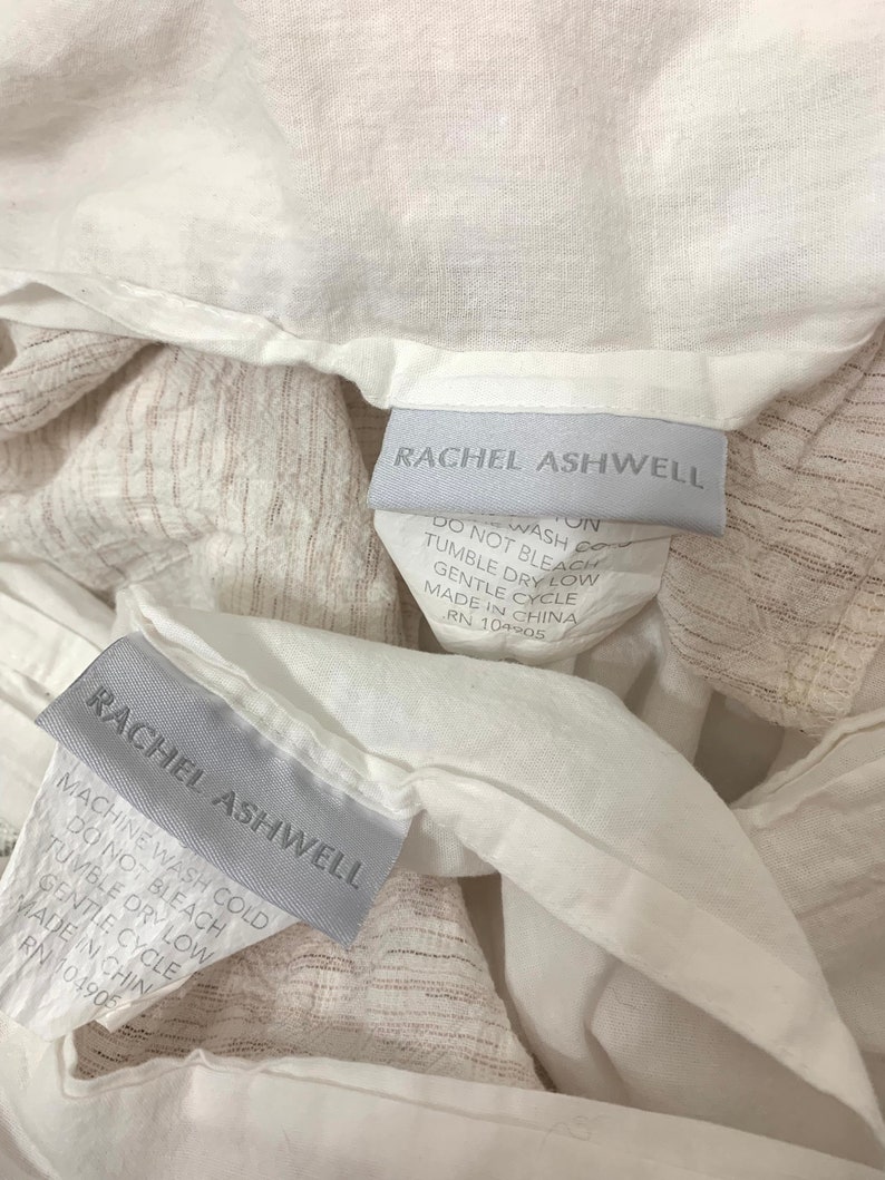 Vintage Rachel Ashwel Sham Set of 2 Fringes Yarns Dyes Etsy