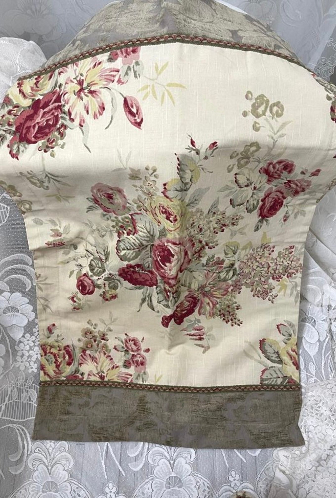 Vintage Waverly Home Harbor House Norfolk Rose Floral King Sham , One