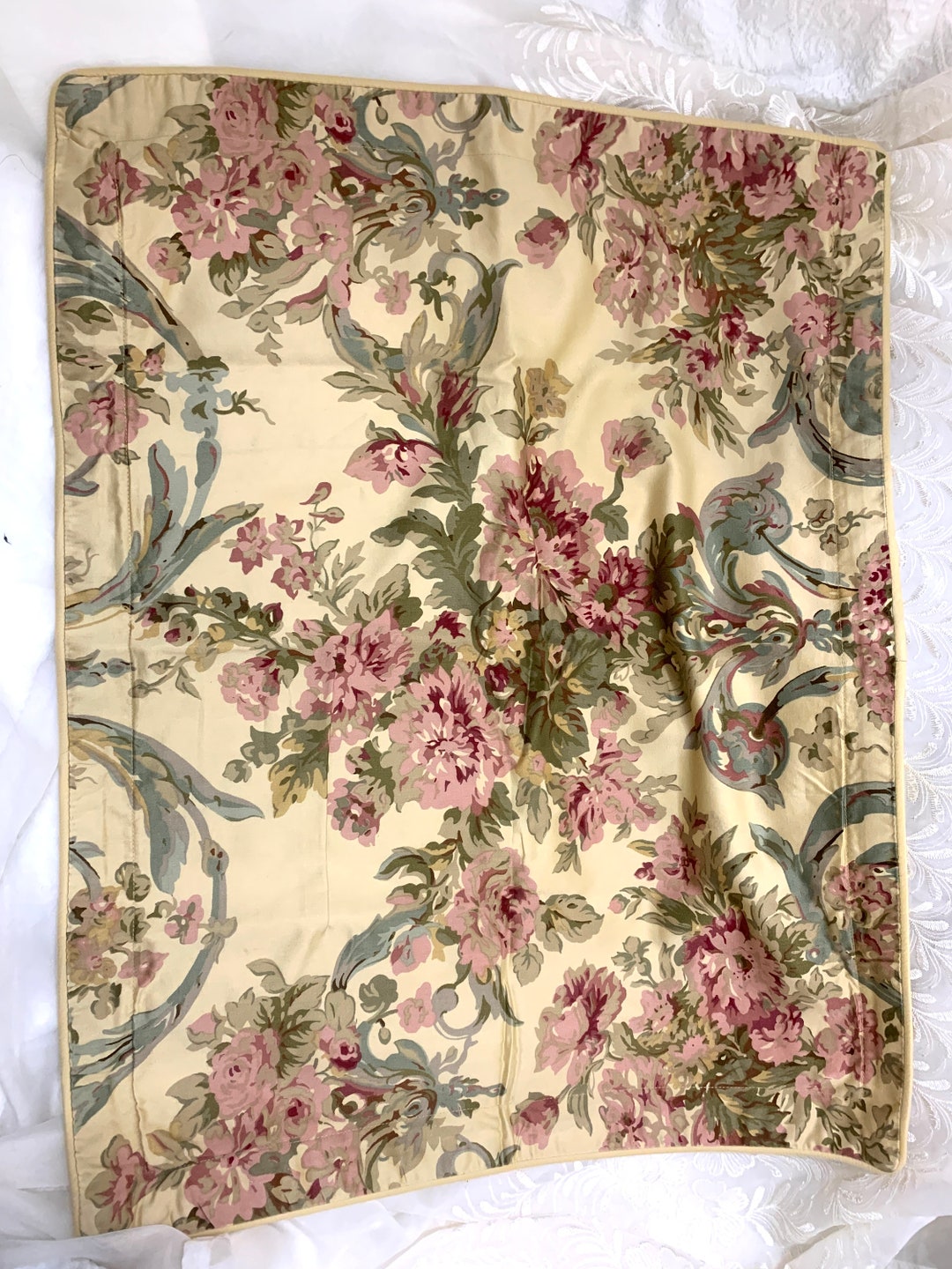 Vintage Chaps by Ralph Lauren Welbourne Floral Sateen Pillowsham Standard, Country Cottage