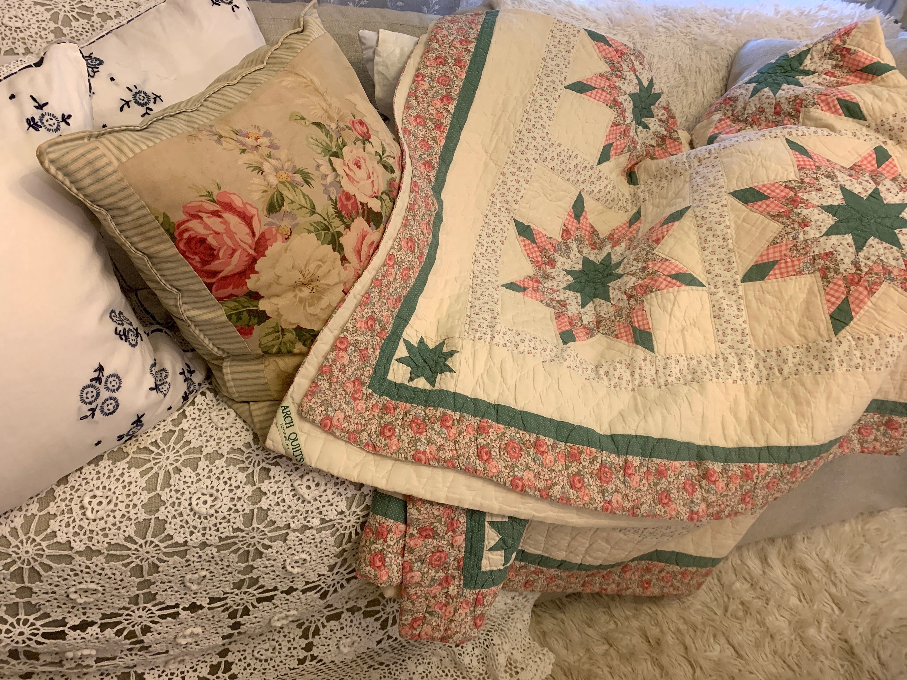 Parka matelassée à capuche fille vert
