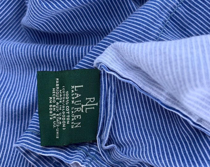 Vintage Ralph Lauren French Blue and White Seersucker Stripes - Etsy