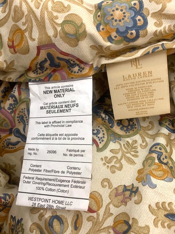 Vintage Ralph Lauren Marrakech Rug Twin Comforter Cover Paisley Floral Creme Tan Ralph Lauren Bedding Bedspread LRL Bedding Etsy Israel