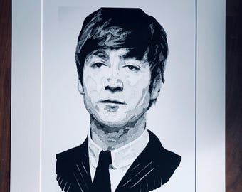 ビートルズ：ジョン・レノン 24 x 36インチ ロール式壁掛けポスター