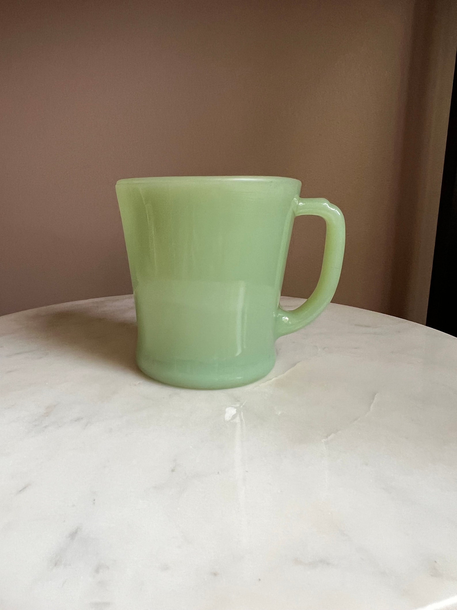 Vintage Fire King Jadeite D Handle Mug Green Milk Glass 6 Etsy