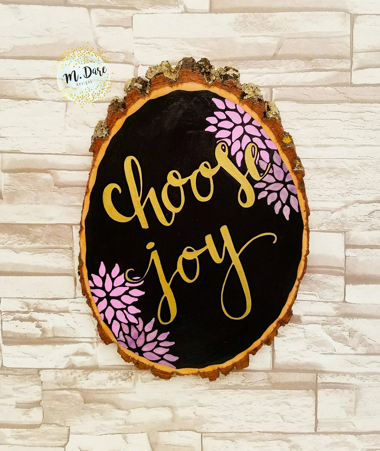 Choose Joy Sign Wall Art Home Decor Wood Slice Painting Etsy
