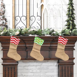 Personalisierte Weihnachten Strumpf | Weihnachtsstrumpf | Sackleinen Strumpf | Personalisierte Strumpf