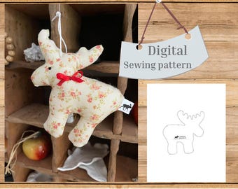 Wzór na łosia: łatwa ozdoba DIY (do pobrania w formacie PDF)