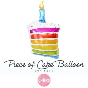 Rainbow Birthday Cake 41&quot; ||  Party Balloon - Party Decor - Party Props - Happy Birthday - Party Decoration