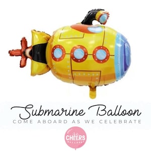 Yellow Submarine-feest 37" || Feestdecoratie/Zeil op zee/Onder zee/Kinderen verjaardag/We leven allemaal in een Yellow Submarine/V12