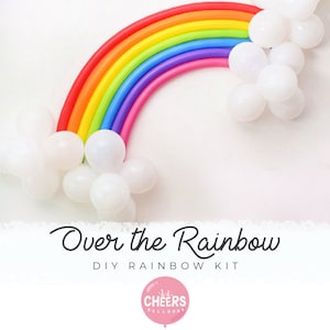 DIY Rainbow Cloud Foil Balloon kit - Twister Balloons  - Party Balloon - Party Decor - Party Props  - Birthday Decor- Baby Shower
