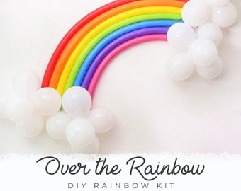 DIY Rainbow Cloud Foil Balloon kit - Twister Balloons  - Party Balloon - Party Decor - Party Props  - Birthday Decor- Baby Shower