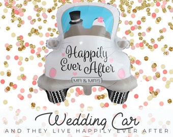 Just Married Car Balloon -  Party Balloon - Party Decor - Party Props - Wedding Decor - Wedding supply - Wedding party - Bridal Shower