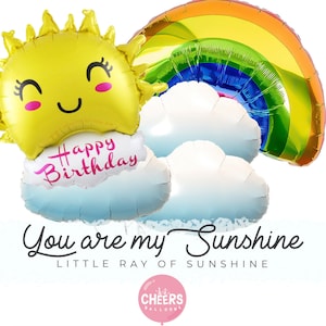 Petit Rayon De Bouquet De Ballon De Soleil Happy Cloud Etsy