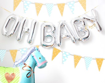 16" globos de letras "OH BABY"