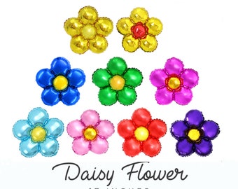 17" Daisy Flower Themed Balloon - Mylar balloon - Party Balloon - Party Decor - Party Props - Party - Baby  Shower, Daisies