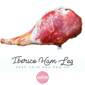Ham Iberico Balloon 19&quot; || Gone Hunting, Carnivore, Cook, Husband Party, Hunter, Rod, Hunting
