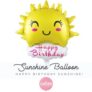 Happy Birthday Sunshine| Happy Cloud, Rainbow Party Decoration, Baby Shower Party Ideas, Smiling, Colourful Party Decor