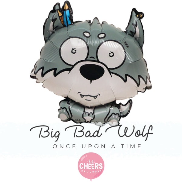 Big Bad Wolf 16" Balloon |  Party Supplies, Dog, Howling, Happy Birthday, Wolves, Party Decoration, Fairy Tale