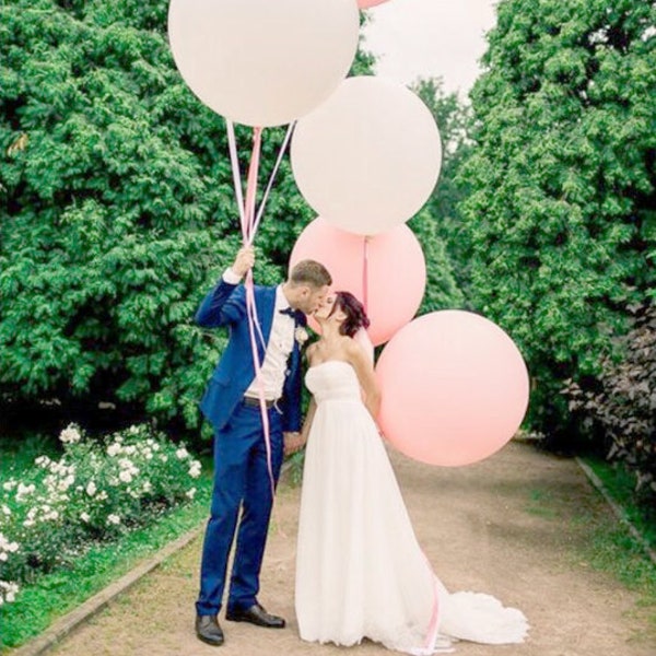 36" Jumbo Round Latex Balloon - pastel balloon - big round balloon - jumbo balloon - macaron balloon