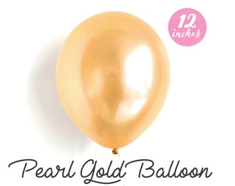 12" Pearl Gold latex balloons