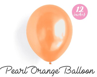 12" Pearl Orange latex balloons