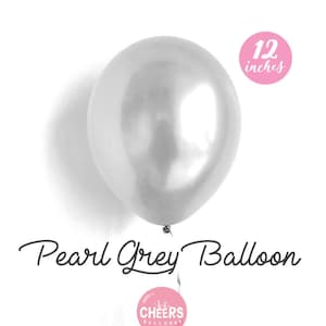 12&quot; Pearl Grey latex balloons