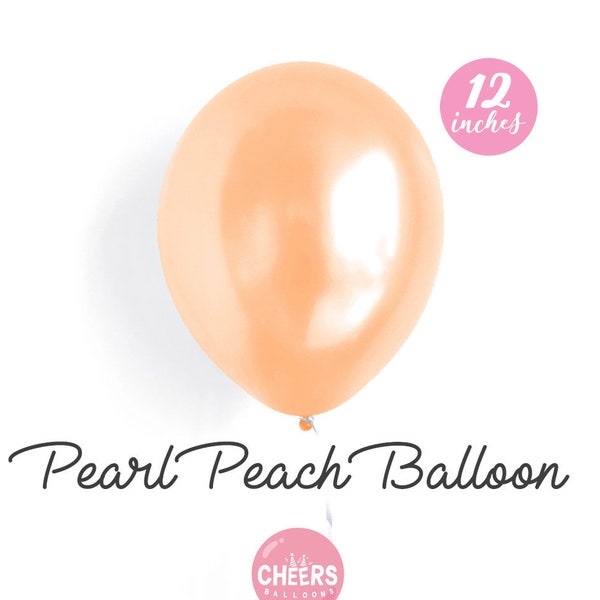 12" Pearl Peach latex balloons