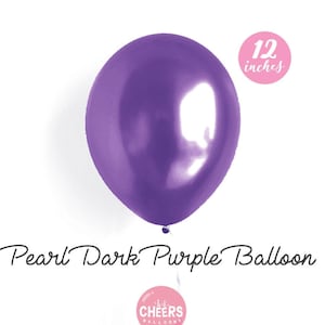 12&quot; Pearl Dark Purple latex balloons