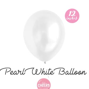 Ballons en latex Pearl White de 12 »