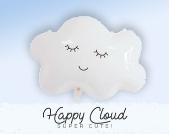 Happy Rainbow Cloud Foil Balloon - Mylar balloon - Party Balloon - Party Decor - Party Props - Party Supply - Birthday Decor- Baby Shower
