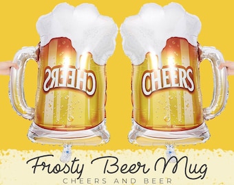 Frosty Beer Mug Party Balloon 21" || Drinks/ Beer Pong Party/Alcoholic/Flip Cup/Drunk Fest/Frost Week/Boyfriends Party/ Teenager Party/D02