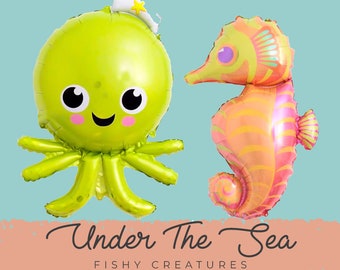 Onder de zee ballonnen - Party Decor, Octopus, Zeepaardje, Oceaan Thema, Zeemeermin, Vissen