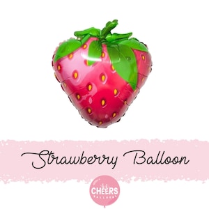 Palloncino con fragole - Decorazioni per feste tropicali - Decorazioni per feste estive - Decorazioni per feste di compleanno - Frutta, Cheers & Co