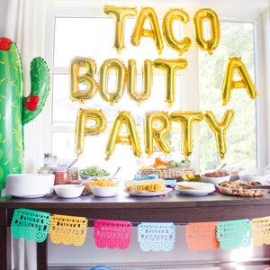 16 letter balloons TACO BOUT A PARTY image 2