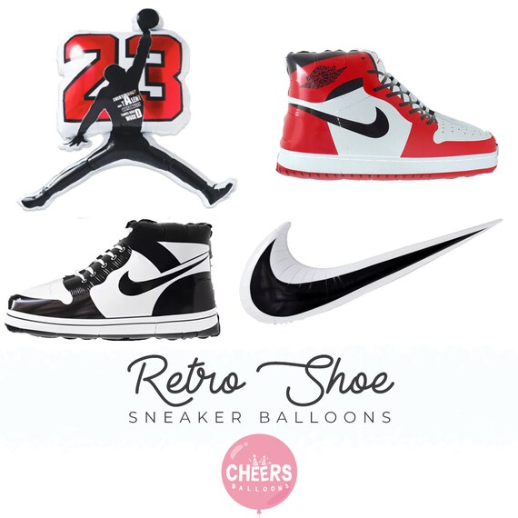 Sneakerhead 20 Decoracion de globos Rojo Negro Anos 90 Fiesta Hip Hop Straight Outta Disco Radio Boombox Calles Zapato Etsy Mexico