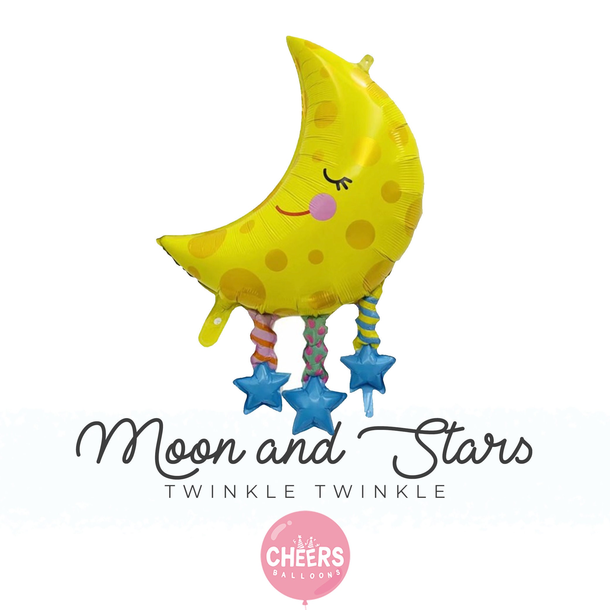 Moon and Stars balloon Astronomy Outer Space Wedding Astrological Star Gazer Party Props Decor Sun