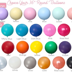 36" HUGE Round Latex Balloon - pastel balloon - big round balloon - jumbo balloon - macaron balloon