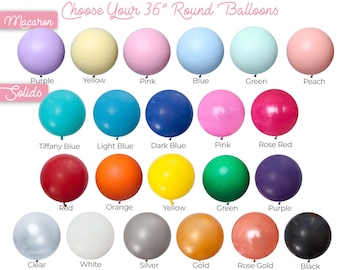 36" ENORME ronde latexballon - pastelballon - grote ronde ballon - jumboballon - macaronballon