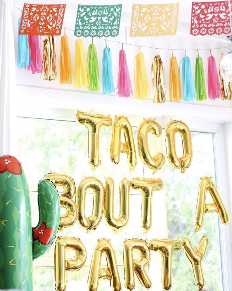 16 letter balloons TACO BOUT A PARTY image 1