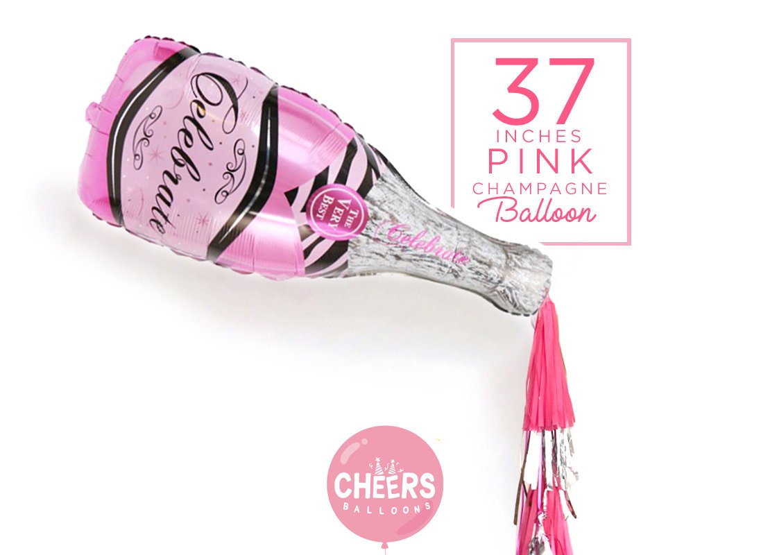 BIG 37" Roze Champagne Foil Balloon - Bruidsdouche ballon - Vrijgezellenfeest ballon - Verjaardag Ballon
