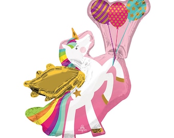 34" Winged Unicorn Foil Balloon - Unicorn Dreamin' - Unicorn Birthday Party Decor - Cheers & Co