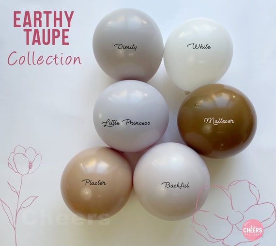 Earthy Taupe Collection Balloon Garland Dusty Rose, Neutrals