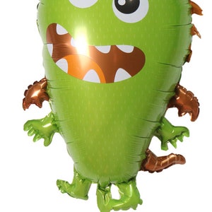 Little Cute Monster Balloon 30 Funny, Silly Monster, Alien, Monster Bash, Monster Decor, Birthday Decor, Sons Birthday Green Monster