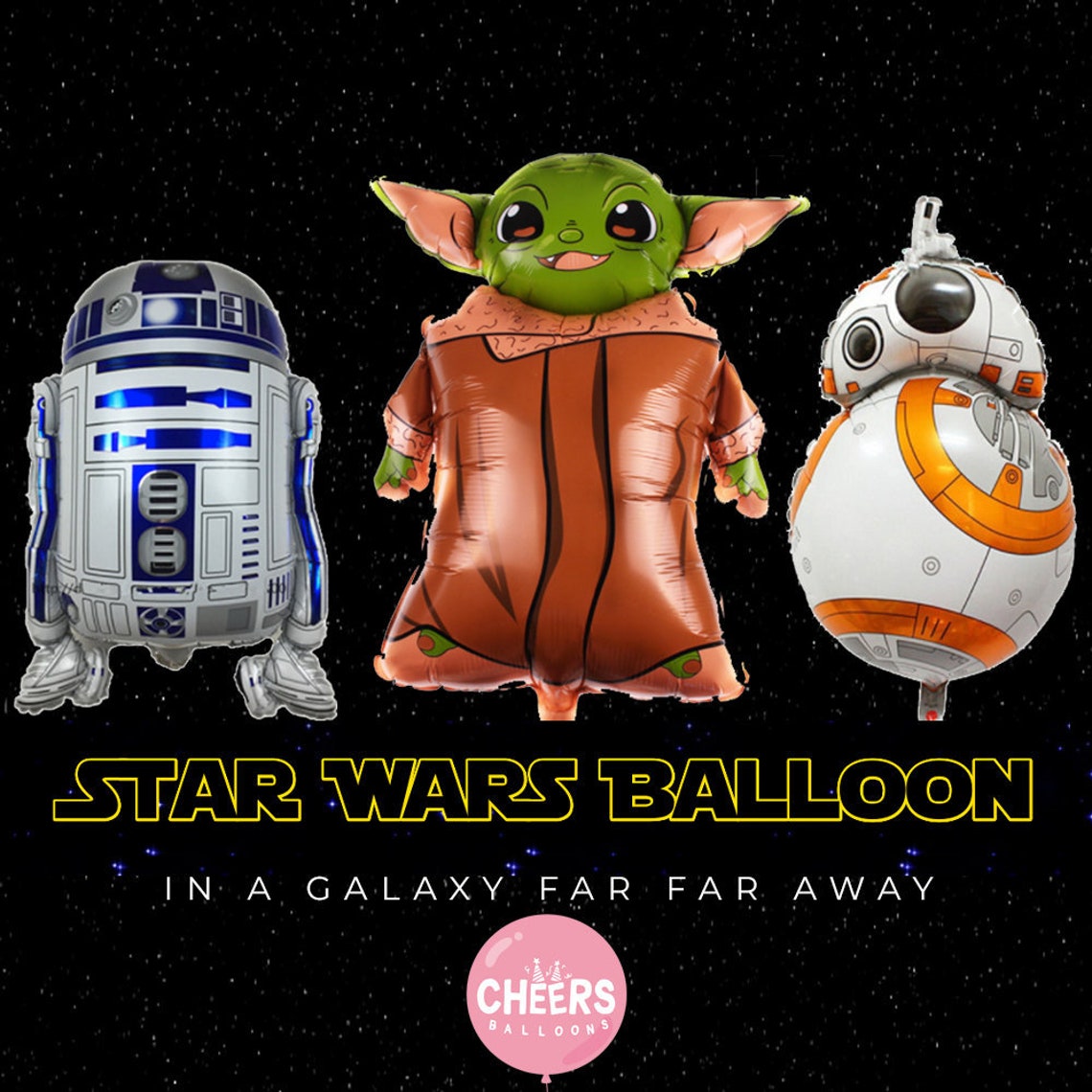 Baby Yoda Balloon 30 Star Wars Party BB8 R2D2 Etsy